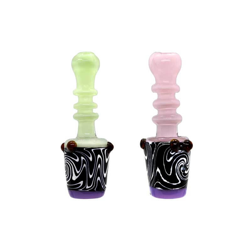 Slime Tube One Hitter Reverse Artwork Handpipe (SB-3405) | 3 inch | Assorted Colors product image